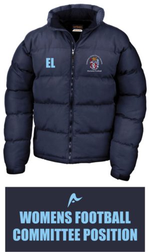 CCCU WOMENS FOOTBALL PUFFER COAT