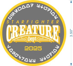 Creature Dept - Star Fighter Vinyl Sticker
