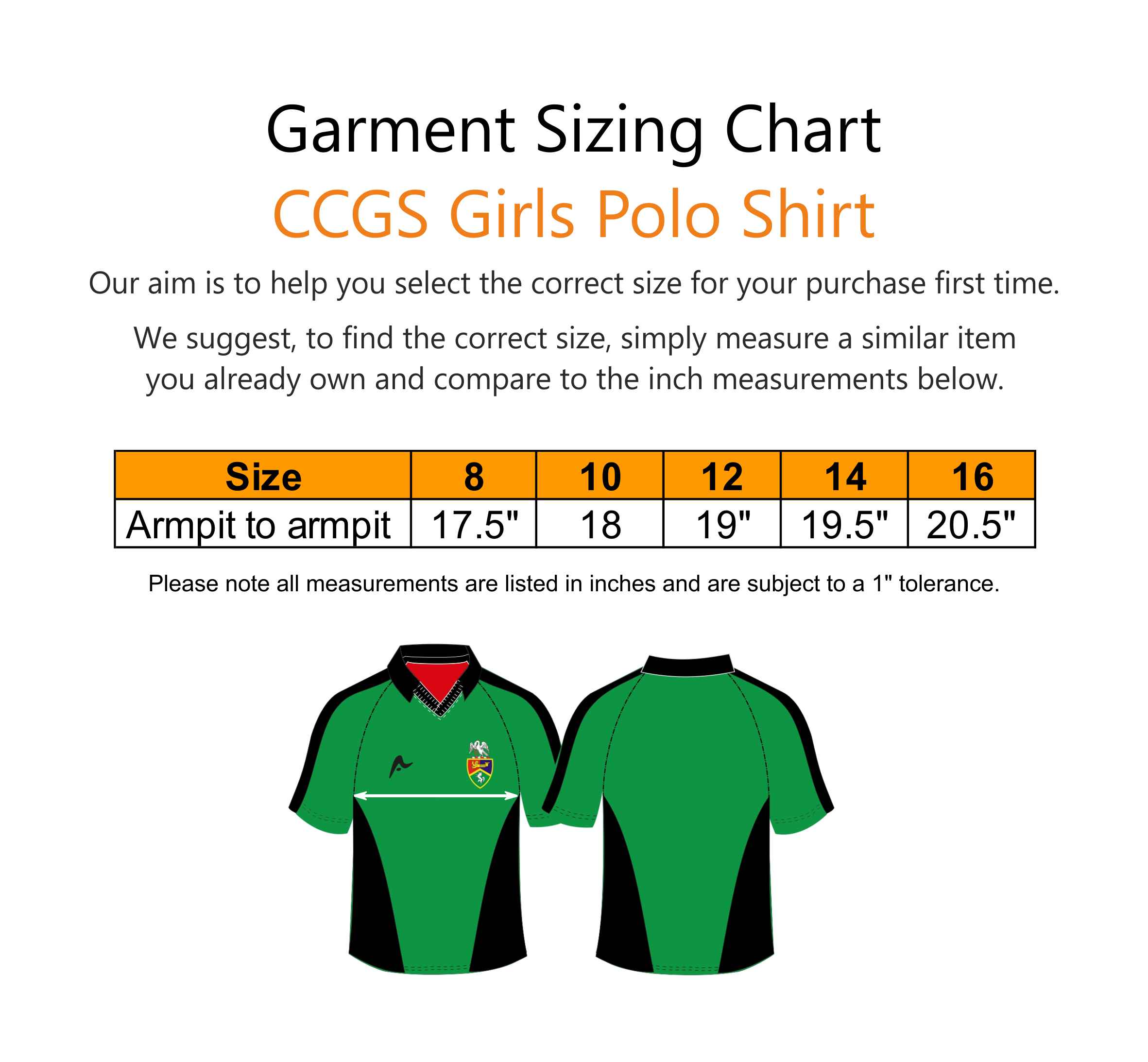 CCGS Girls Reversible Polo - Image 2