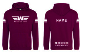 Wisewoods Dance Burgundy Personalised Hoody